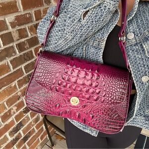 NWT Brahmin Nerida Sugar Plum Melbourne Leather Shoulder Bag